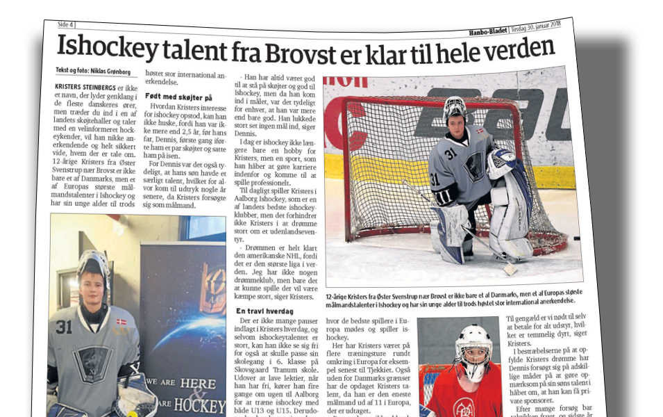 EHA goalie gets attention of local press